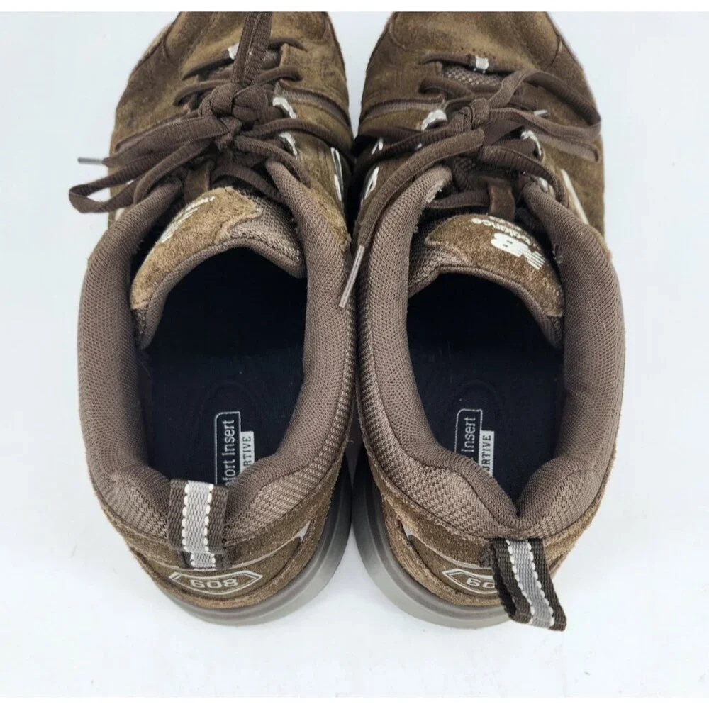New Balance 608v5 Men's Size 10.5 2E Athletic Comfort Shoes Brown Suede